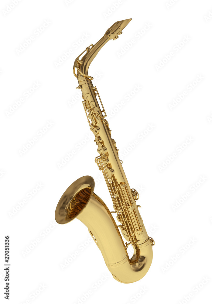 Naklejka premium golden saxophone