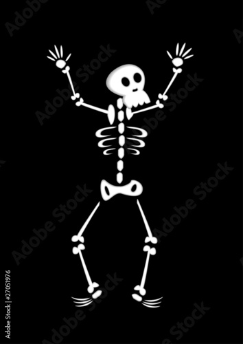 funny cartoon skeleton