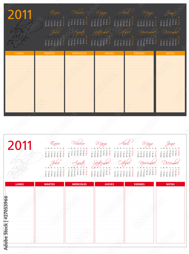 bloc calendario sobremesa 2011