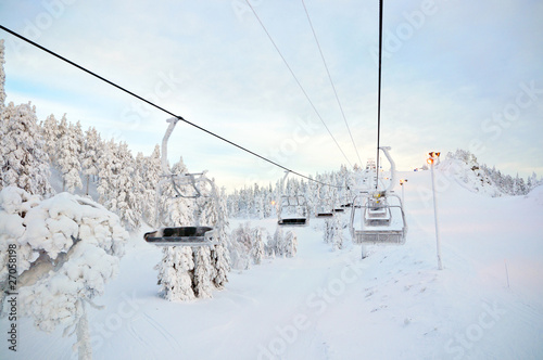 Panorama downhill. Ruka, Finland © Max Topchii