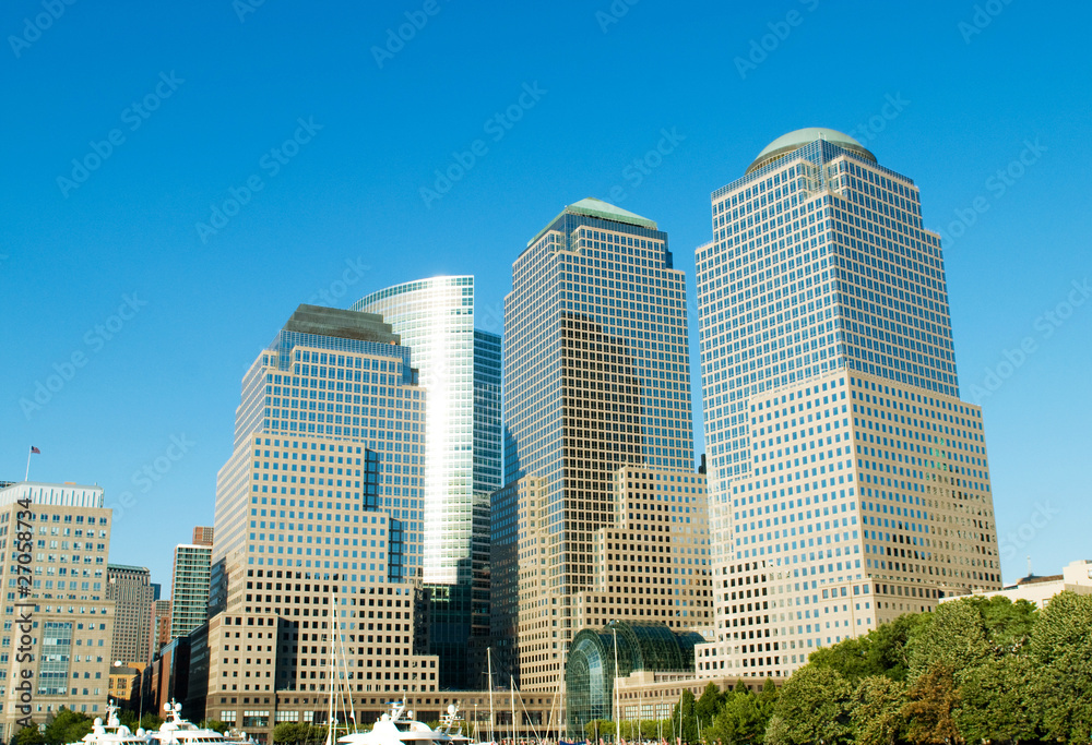 New York city panorama with tall skyscrapers New York city panorama with tall skyscrapers