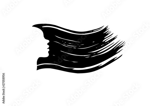 Long hair logo