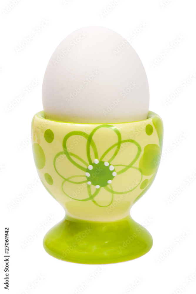 One egg holder isolated on white background