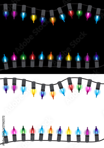 Christmas glow light border vector illustration