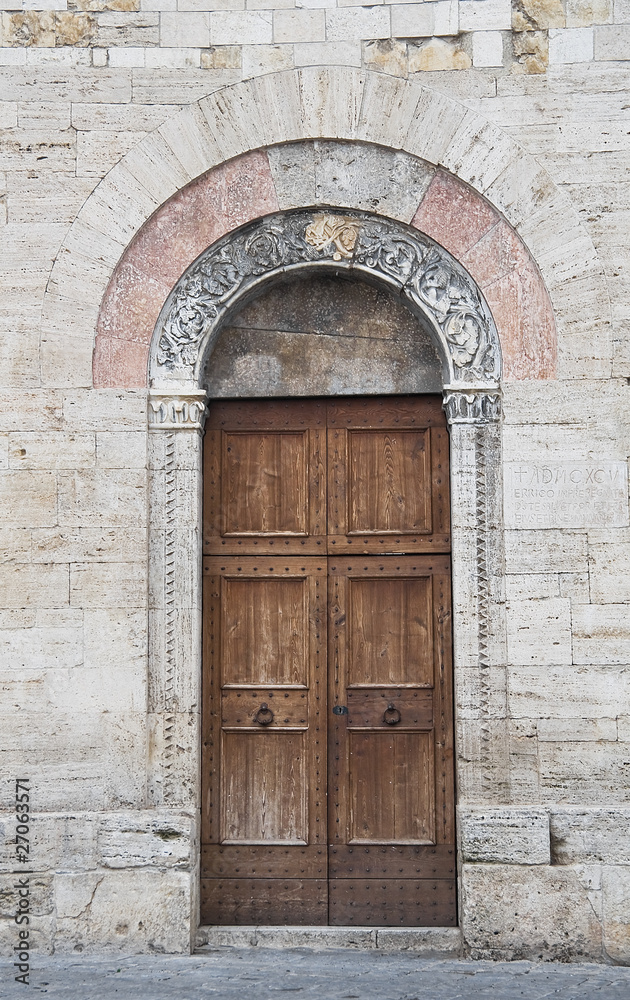 Wooden portal.