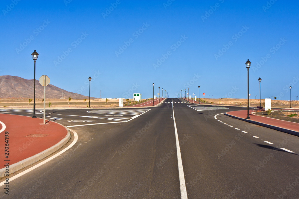 new roads for the development area in Lanzarote