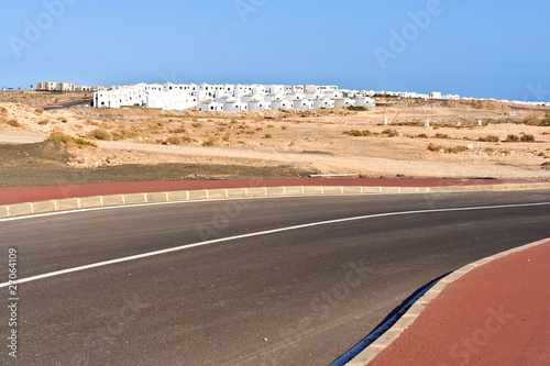 new roads for the development area in Lanzarote