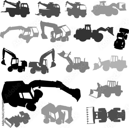 construction machines vector