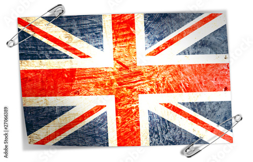 drapeau anglais avec épingles à nourrice #27066389