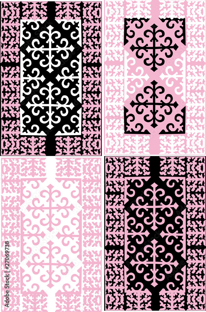 four pink and black designs collection