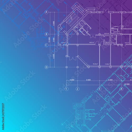 Vector blue architectural background