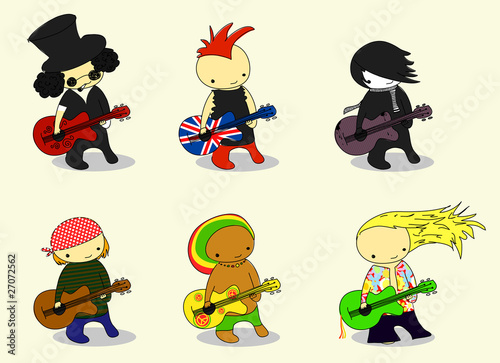 cartoon guitarists