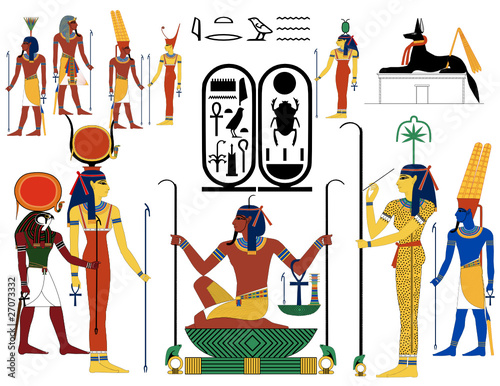 Ancient Egypt illustrations background