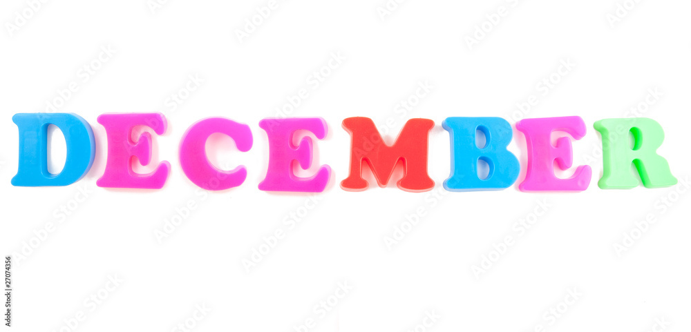 december written in fridge magnets december written in fridge magnets