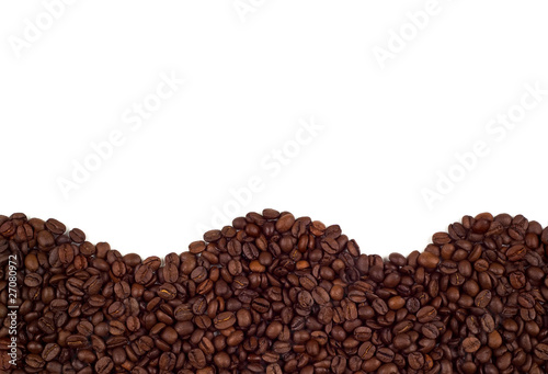 Waves made of coffee beans