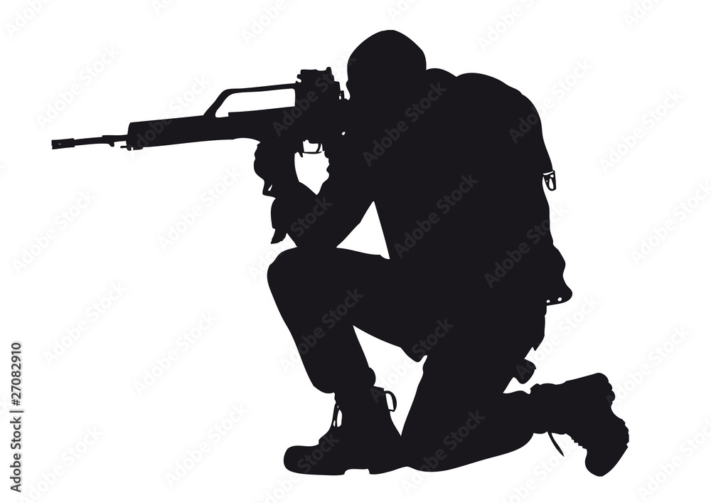 Soldat zielend Soldat zielend