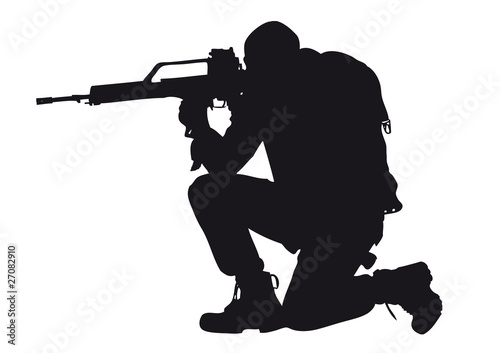 Soldat zielend