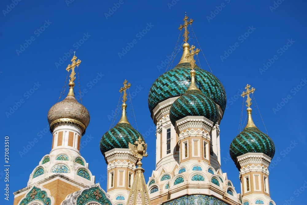 Top of Russian Orthodox Cathedral, Nice, France
