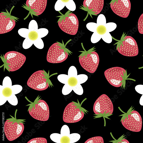 seamless background with strawberry