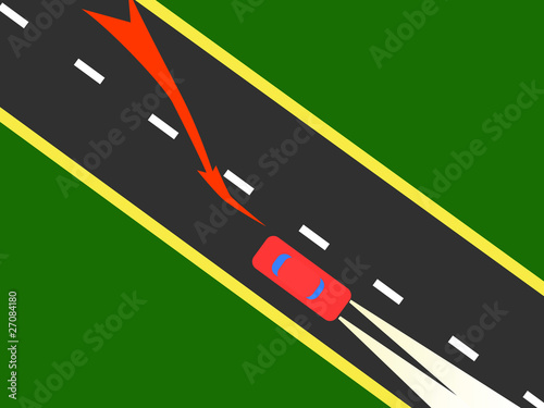Car on the road.