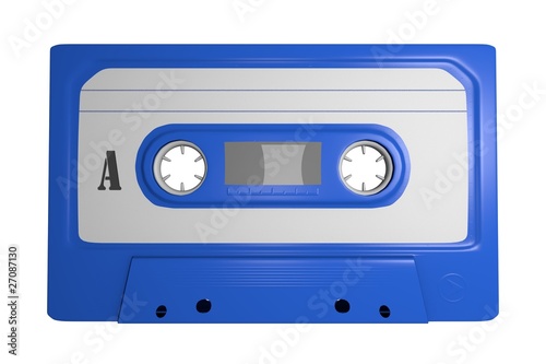 Tape Leer Cassette Freisteller Blau