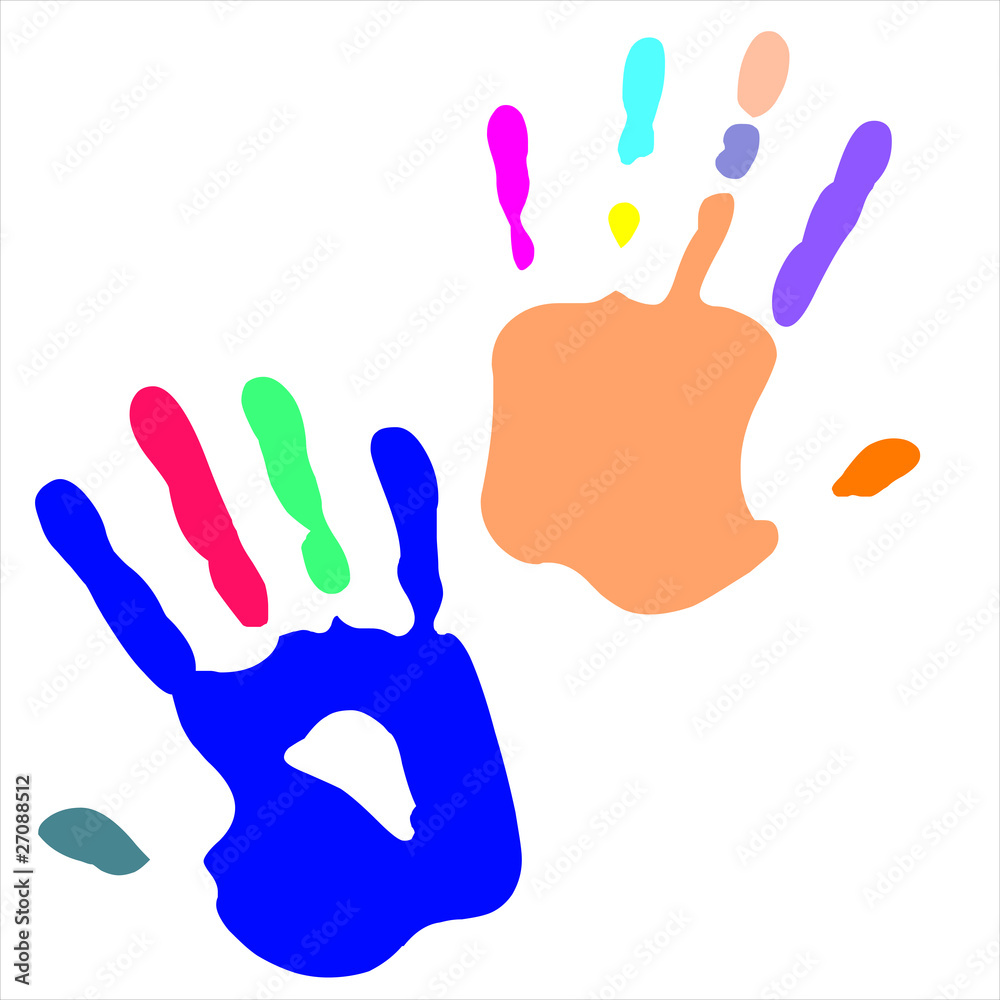 Handprint , Vector images scale to any size