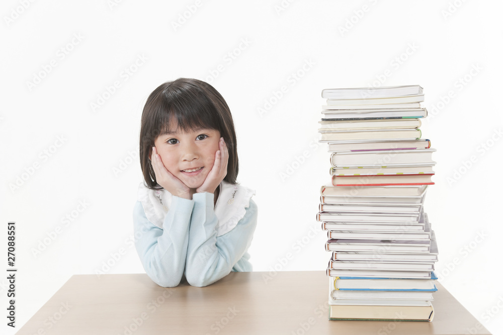 女の子と本 女の子と本