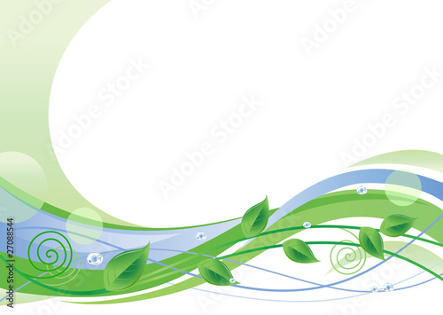 Green Floral Background