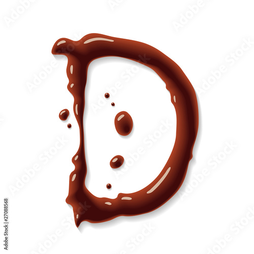 Vector chocolate letter