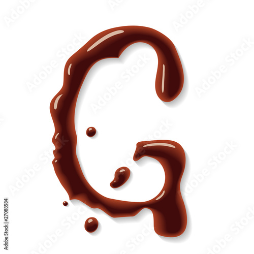 Vector chocolate letter