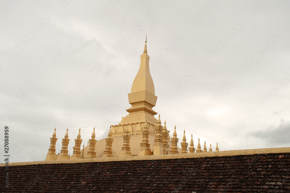 Golden pagoda at Viang Chan,Laos.