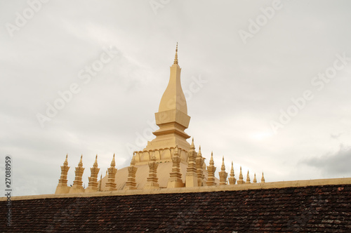 Golden pagoda at Viang Chan Laos.