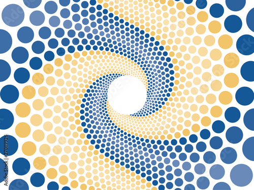 Blue orange swirl abstract