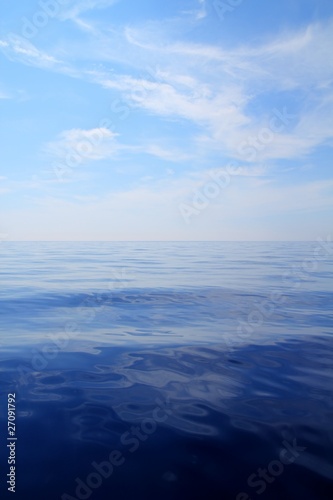 Calm sea blue water ocean sky horizon scenics
