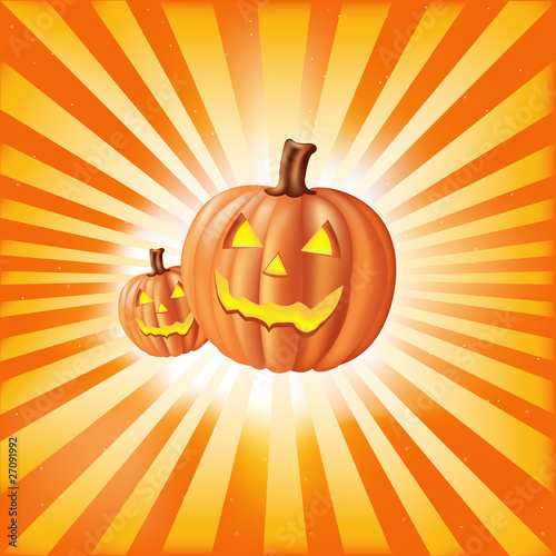 Pumpkins Against Sun Rays