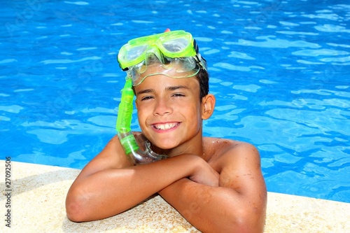 boy happy teenager vacation swimming poo