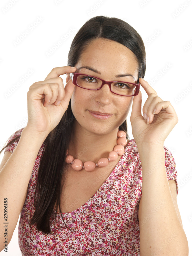 Young Woman Wearing Glasses. Model Released