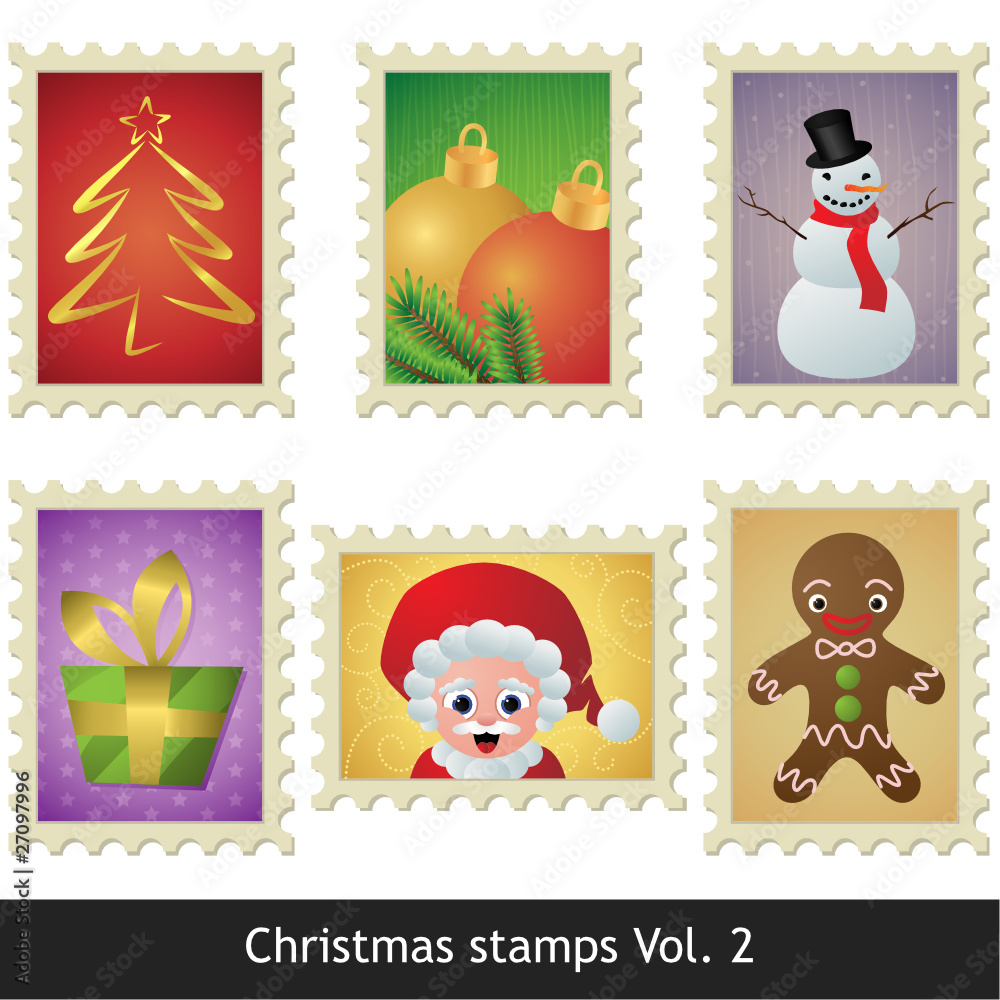 Fototapeta premium Christmas stamps Vol. 2