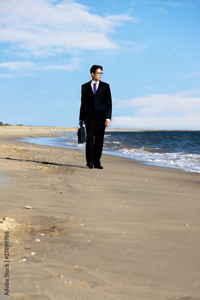 walking in the beach