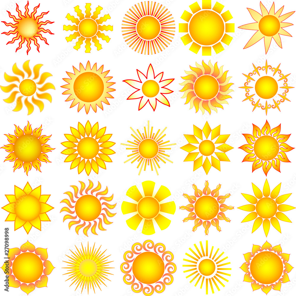 bright symbolic vector sun collection bright symbolic vector sun collection