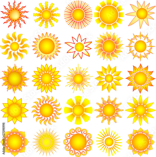 bright symbolic vector sun collection