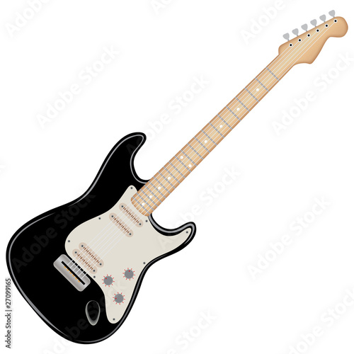 Electric guitar isolated on white background