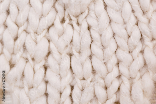 Close up detail of knitted wool