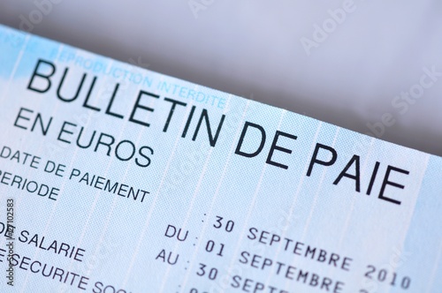 Tableau sur toile Bulletin de Paie