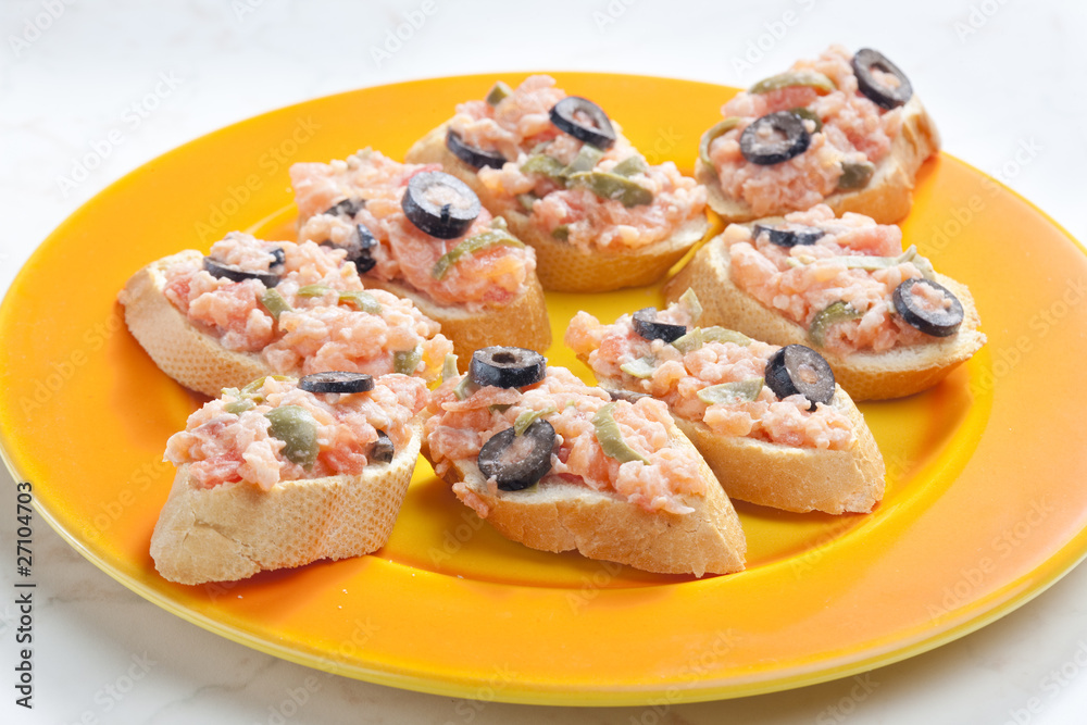 salmon tartare with capers and black olives salmon tartare with capers and black olives