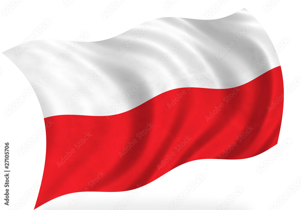 Naklejka premium Poland flag