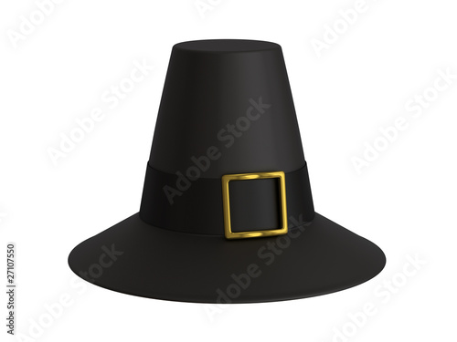 A render of an isolated pilgrim hat photo