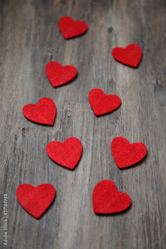 Viele rote Herzen