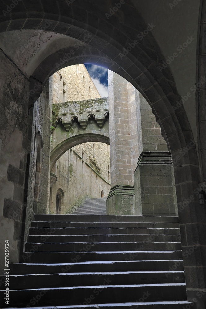 Passage sud de l'abbaye du Mont Saint Michel
