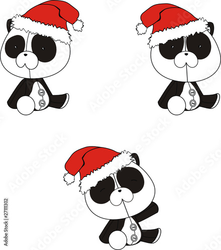 panda bear cartoon claus photo